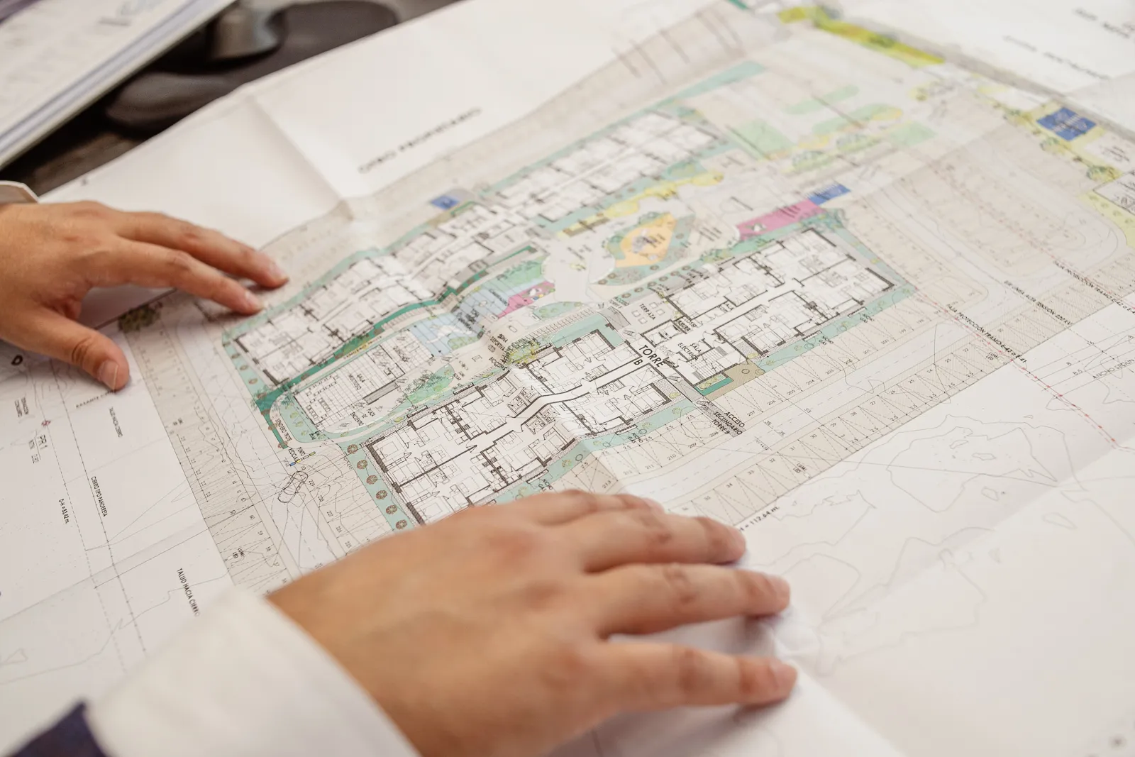 Detalle de un plano de vivienda de integración social